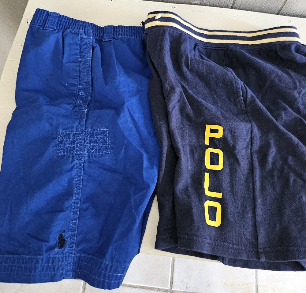 Boys polo shorts size 10 and 14